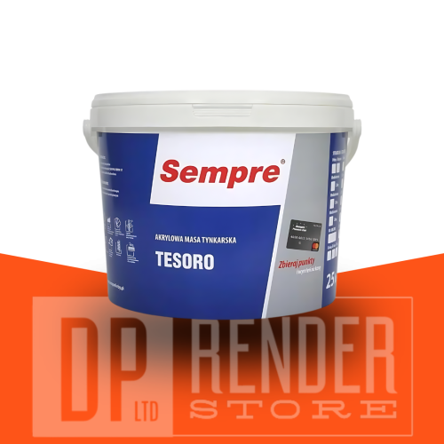 Tesoro-White Acrylic Render - Top Coat - 1.5mm Grain- 25kg