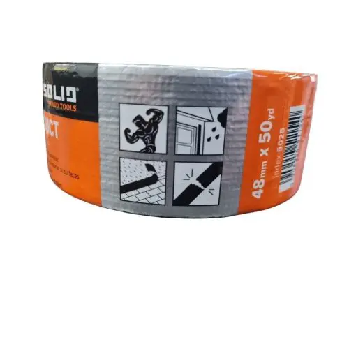 Solid® - Duct Tape 48mm x 50yd - 45.7m Premium Duct Tape - Strong Adhesion - Water resistant - Image 3