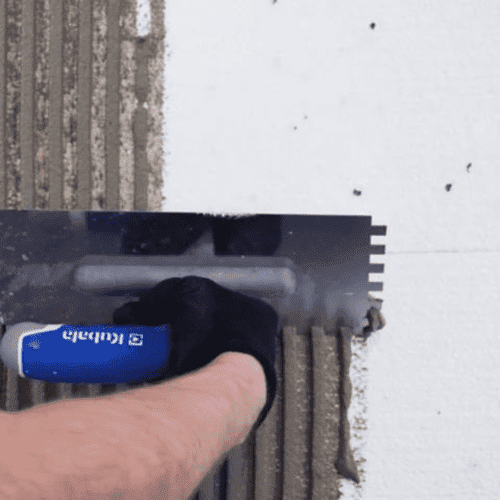 BASE COAT AND ADHESIVE RENDER