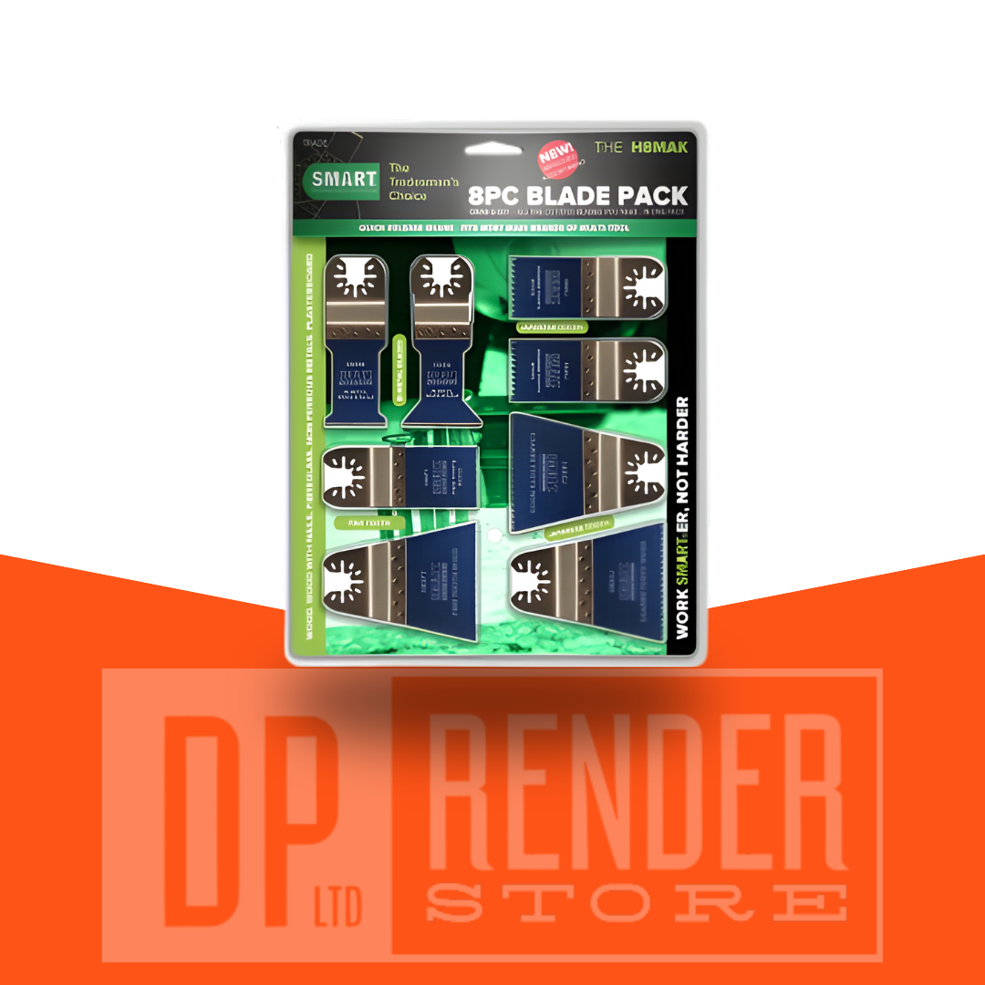 Smart H8MAK 8pc Multi Tool Blade Set Compatible With DeWalt Fein Bosch Makita